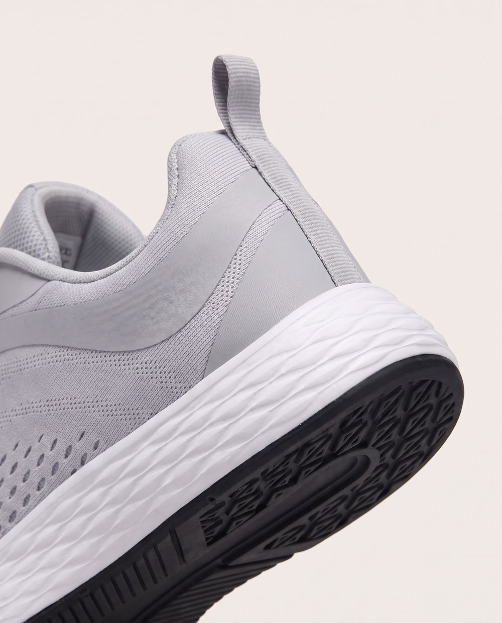 Close-up of Daylong's heel, foam midsole and rubber outsole