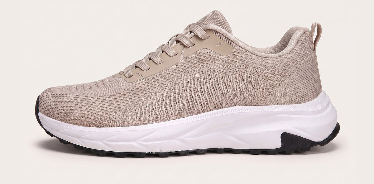 Tallgrass sneaker in sand, side view