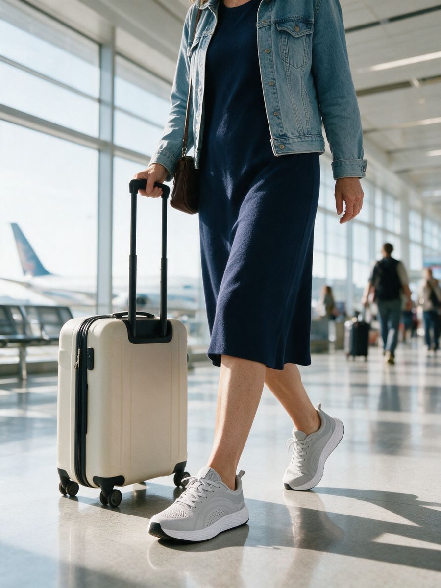 Daylong sneakers at the airport