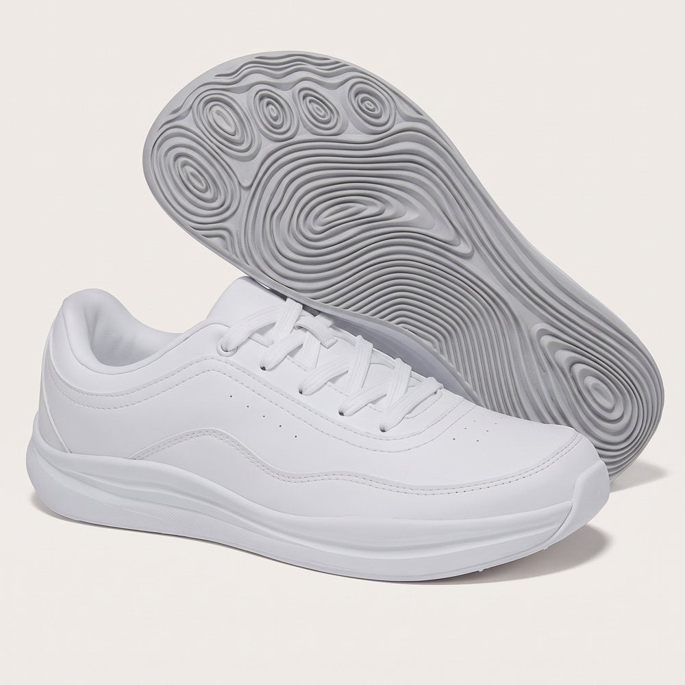 White Ledger work sneaker and its rippled outsole