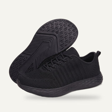Breezeway · Wide Toe Box Stretch Knit Sneaker in Black